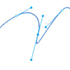 Vector drawing with bezier curves